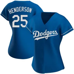 Los Angeles Dodgers Rickey Henderson Royal Replica Women's Alternate Player Jersey