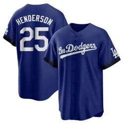 Los Angeles Dodgers Rickey Henderson Royal Replica Youth 2021 City Connect Player Jersey