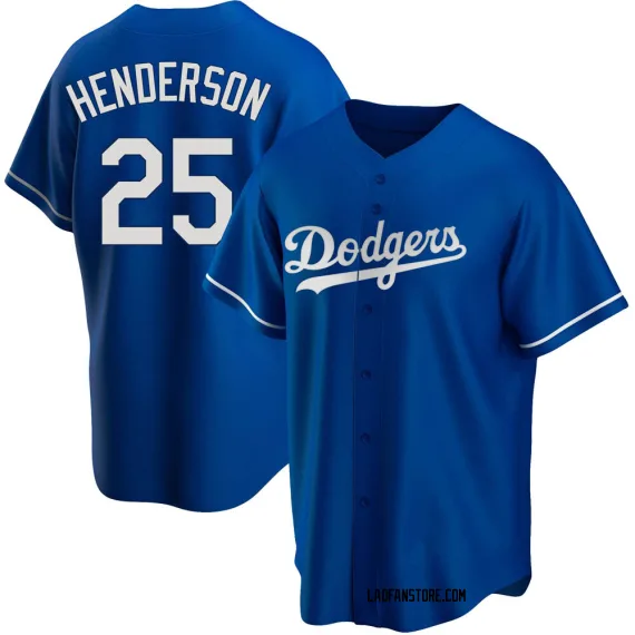Los Angeles Dodgers Rickey Henderson Royal Replica Youth Alternate Player Jersey