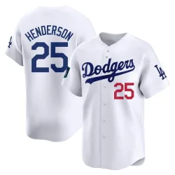 Los Angeles Dodgers Rickey Henderson White Limited Men's 2024 World Tour Seoul Series Home Player Jersey