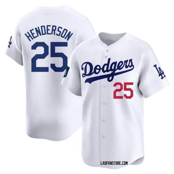 Los Angeles Dodgers Rickey Henderson White Limited Youth 2024 World Tour Seoul Series Home Player Jersey