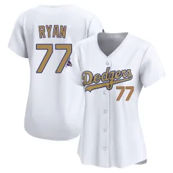 Los Angeles Dodgers River Ryan Gold Limited Women's White 2025 Collection Player Jersey