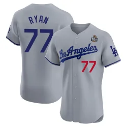 Los Angeles Dodgers River Ryan Gray Elite Men's Road 2024 World Series Player Jersey