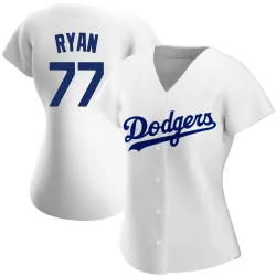 Los Angeles Dodgers River Ryan White Authentic Women's Home Player Jersey