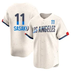 Los Angeles Dodgers Roki Sasaki Cream Limited Youth 2024 City Connect Player Jersey