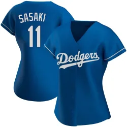 Los Angeles Dodgers Roki Sasaki Royal Authentic Women's Alternate Player Jersey