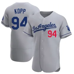 Los Angeles Dodgers Ronan Kopp Gray Authentic Men's Away Player Jersey