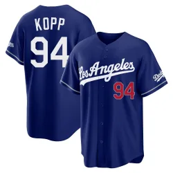 Los Angeles Dodgers Ronan Kopp Royal Limited Youth Alternate Stadium Player Jersey