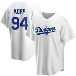 Los Angeles Dodgers Ronan Kopp White Replica Youth Home Player Jersey