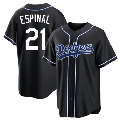 Los Angeles Dodgers Santiago Espinal Black Replica Youth Fashion Out Player Jersey