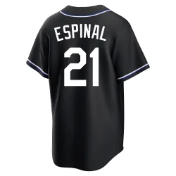 Los Angeles Dodgers Santiago Espinal Black Replica Youth Fashion Out Player Jersey