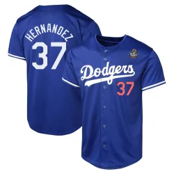 Los Angeles Dodgers Teoscar Hernandez Royal Limited Youth Alternate 2024 World Series Player Jersey
