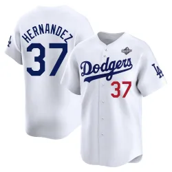 Los Angeles Dodgers Teoscar Hernandez White Limited Youth Home 2025 World Series Player Jersey