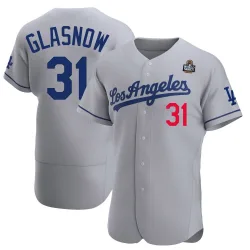 Los Angeles Dodgers Tyler Glasnow Gray Authentic Men's Away 2024 World Series Player Jersey